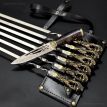 Набір шампурів «Морський бриз» з ножем (в шкіряному сагайдаку)