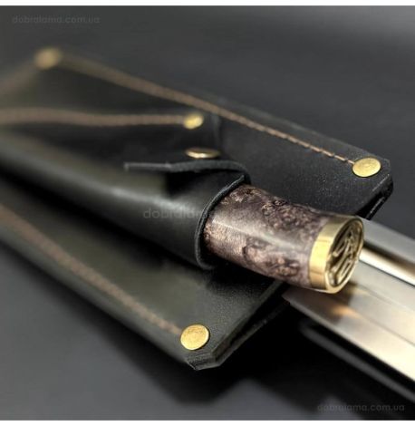 Набір шампурів «Морський бриз» з ножем (в шкіряному сагайдаку)