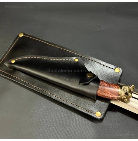 Набір шампурів "Мисливський трофей" з ножем (в шкіряному сагайдаку)