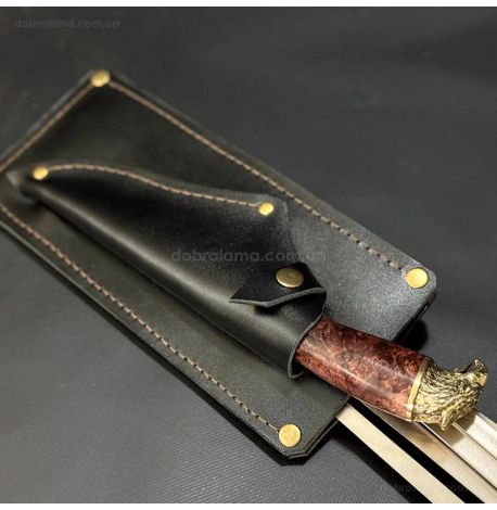 Набір шампурів «Птахи» з ножем (в шкіряному сагайдаку)