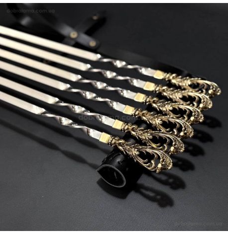 Набір шампурів "Морський бриз" (в шкіряному сагайдаку)