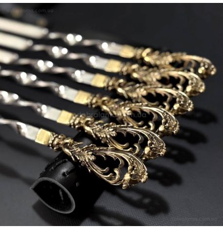 Набір шампурів "Морський бриз" (в шкіряному сагайдаку)