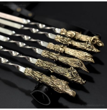 Набір шампурів "Мисливський трофей" (в шкіряному сагайдаку)