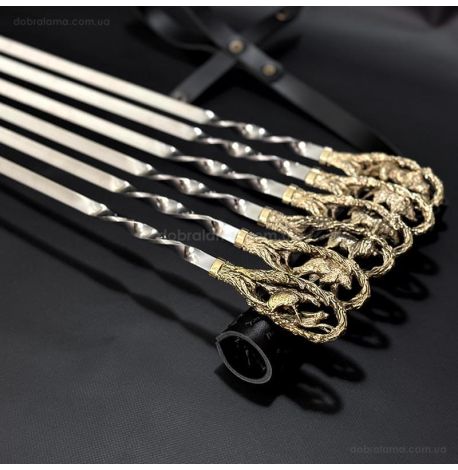 Набір шампурів "На полюванні" (в шкіряному сагайдаку)