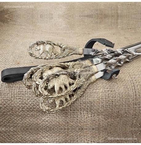 Набір шампурів "Ведмідь" (в шкіряному сагайдаку)