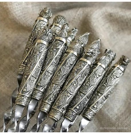 Набір шампурів "Дюжина" (в шкіряному сагайдаку)