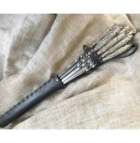 Набір шампурів "Дюжина" (в шкіряному сагайдаку)