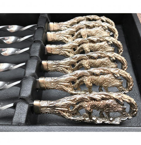 Набір шампурів "Вовча зграя" (в кейсі)