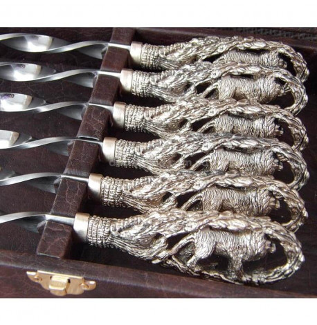 Набор шампуров "Лев" (в кейсе)