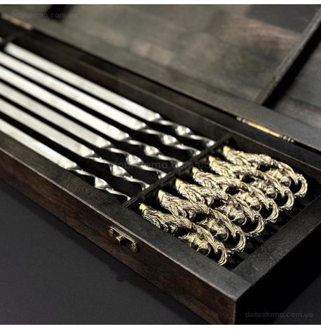 Набір шампурів «Кабан» (в дерев'яному кейсі)