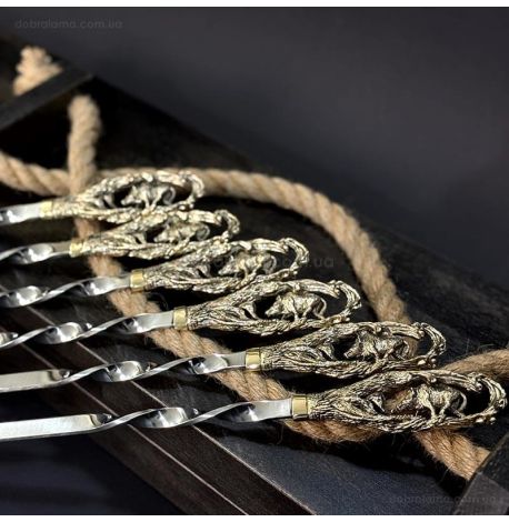 Набір шампурів «Кабан» (в дерев'яному кейсі)