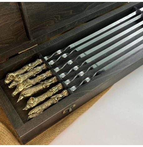 Набір шампурів "Мисливський трофей" (в дерев'яному кейсі)