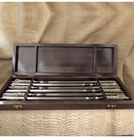 Набір шампурів "Мисливський трофей" (в дерев'яному кейсі)