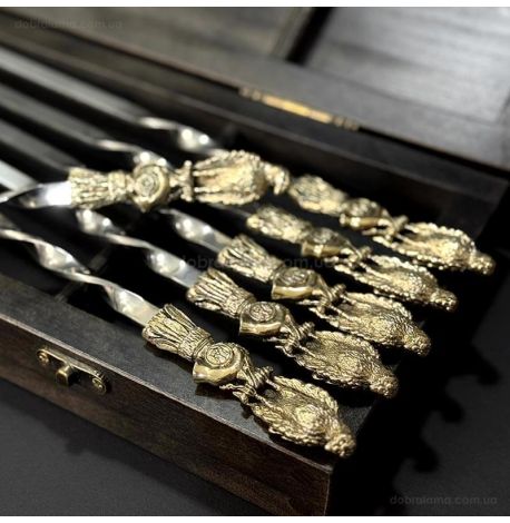 Набір шампурів «Орли» (в дерев'яному кейсі)