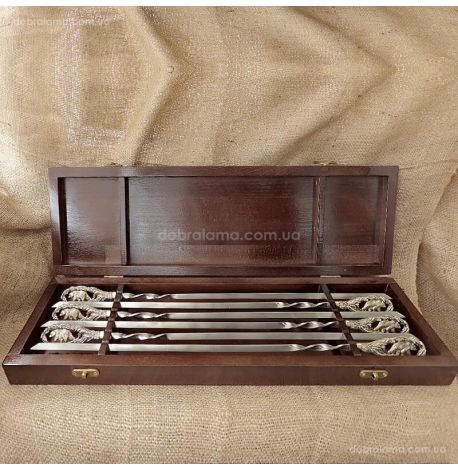 Набір шампурів "Ведмідь" (в дерев'яному кейсі)