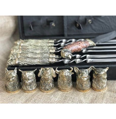 Набор для шашлыка "Дикие звери" (в кейсе)