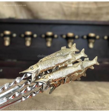 Набір шампурів "Царський улов" з чарками (в дерев'яному кейсі)