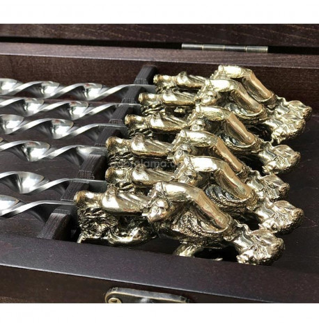 Набір шампурів "Козаки" (в дерев'яному кейсі)