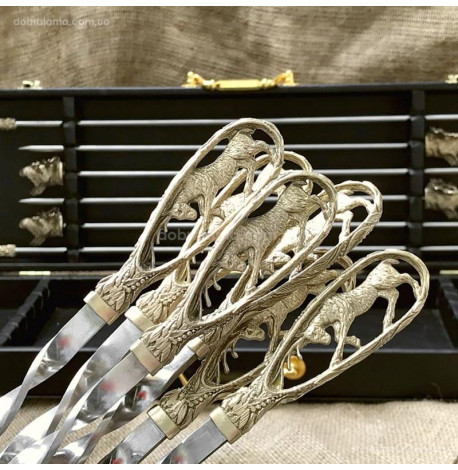 Набір шампурів "Лосі" і мангал (в кейсі)