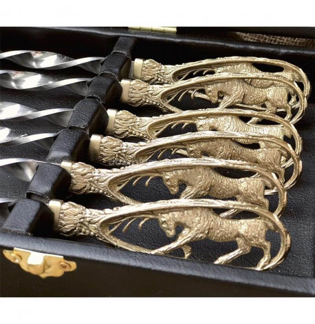 Набір шампурів "Лосі" і мангал (в кейсі)