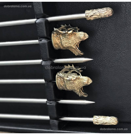 Набір шампурів "Лосі" і мангал (в кейсі)