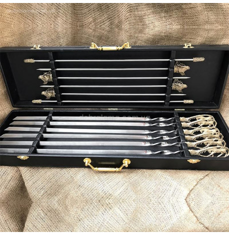 Набір шампурів "Лосі" і мангал (в кейсі)