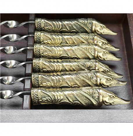 Набір шампурів "Щука" (в дерев'яному кейсі)