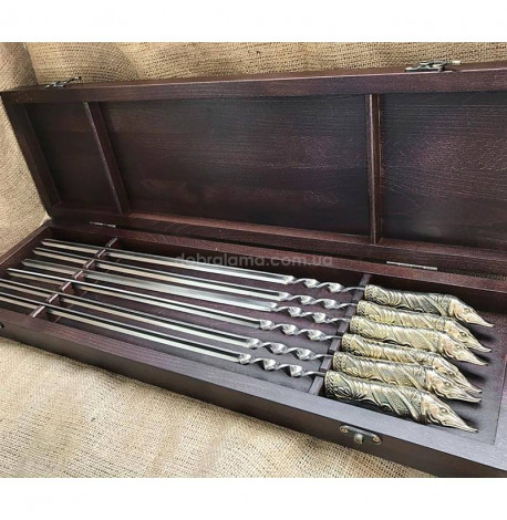 Набір шампурів "Щука" (в дерев'яному кейсі)