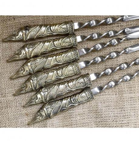 Набір шампурів "Щука" (в шкіряному сагайдаку)