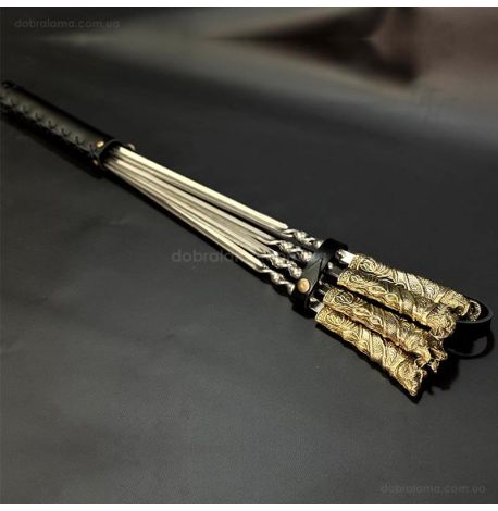 Набір шампурів "На привалі" (в шкіряному сагайдаку)