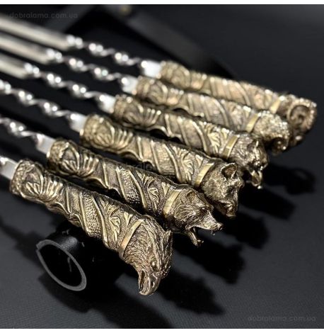 Набір шампурів "На привалі" (в шкіряному сагайдаку)