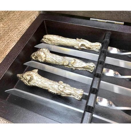 Набір для шашлику "Мисливський трофей" (в дерев'яному кейсі)