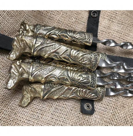 Набір шампурів "Вірний друг" (в шкіряному сагайдаку)