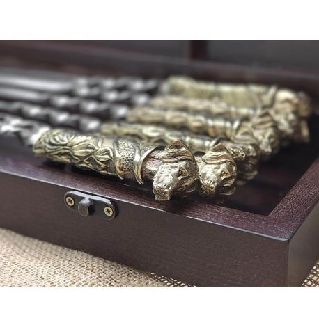 Набор шампуров "Верный друг" (в деревянном кейсе)