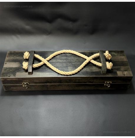 Набір для шашлику "Кабан" з ножем і виделкою (в дерев'яному кейсі)