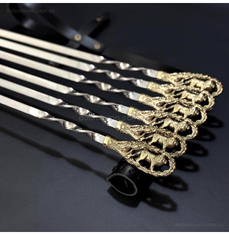 Набір шампурів "Лев" (в шкіряному сагайдаку)