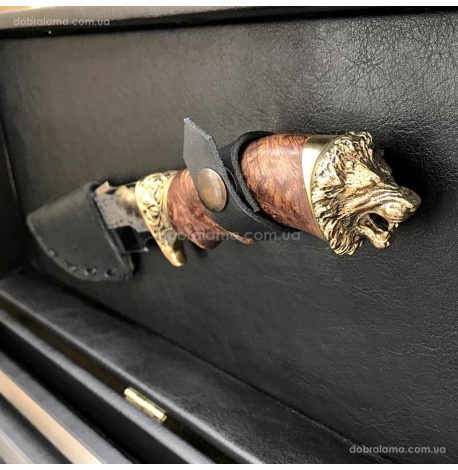 Набір шампурів "Лев" з ножем(в кейсі)