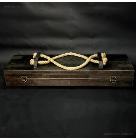 Набір для шашлику «Мисливський» з дерев'яними ручками (в дерев'яному кейсі)