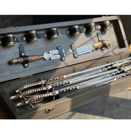 Набір для шашлику «Шпаги» (в дерев'яному кейсі)