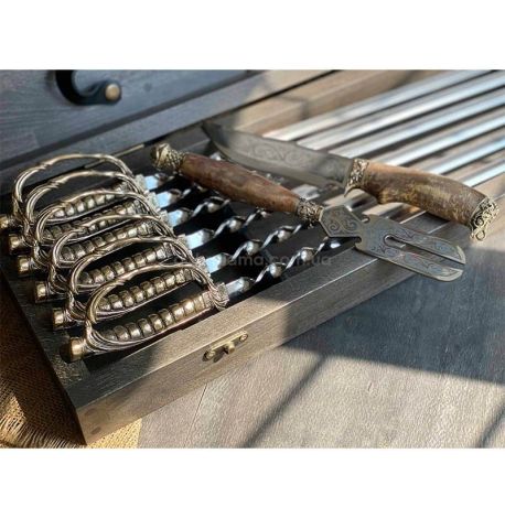 Набір для шашлику «Шпаги» (в дерев'яному кейсі)