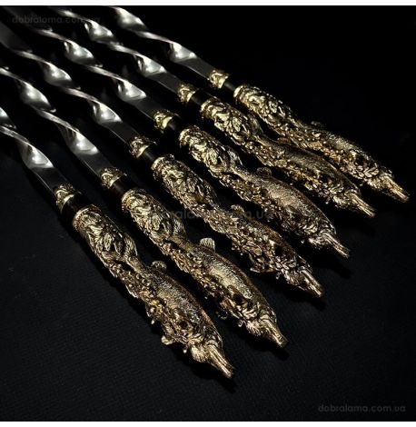 Набір шампурів «Щука» (в шкіряному сагайдаку)