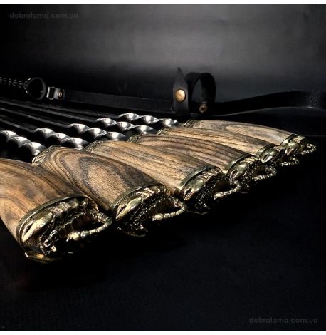 Набір шампурів «Скорпіон ясен» (у шкіряному сагайдаку)