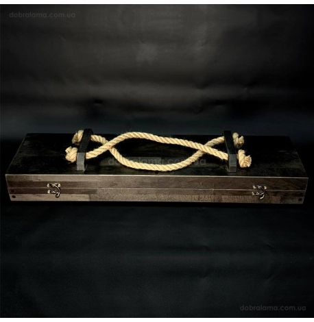 Набір для шашлику «Козак» з ножем і виделкою (в дерев'яному кейсі)