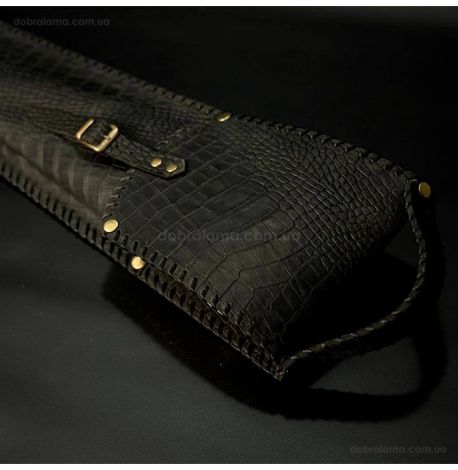 Набір шампурів «Мисливський ясен» з виделкою (в шкіряному закритому сагайдаку)