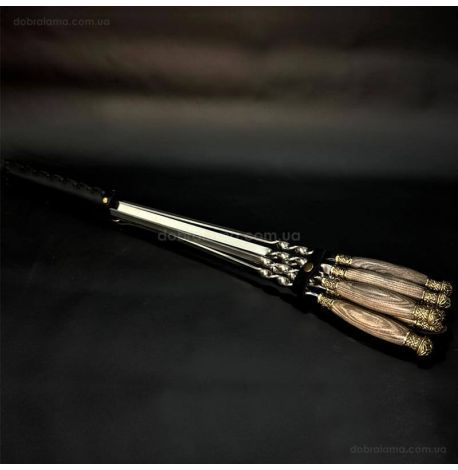 Набір шампурів «Класика ясен» (у шкіряному сагайдаку)