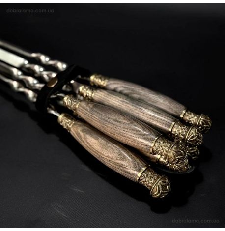 Набір шампурів «Класика ясен» (у шкіряному сагайдаку)