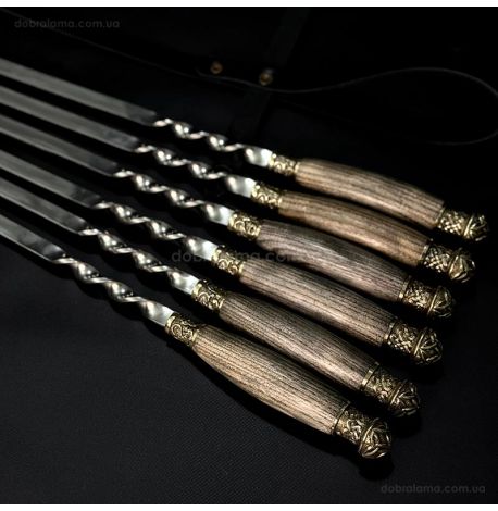 Набір шампурів «Класика ясен» (у шкіряному сагайдаку)