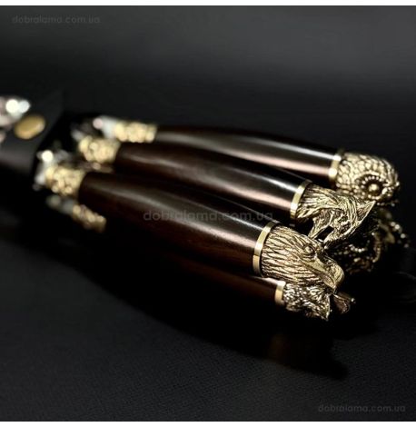 Набір шампурів «Дикі звірі граб» (у шкіряному сагайдаку)