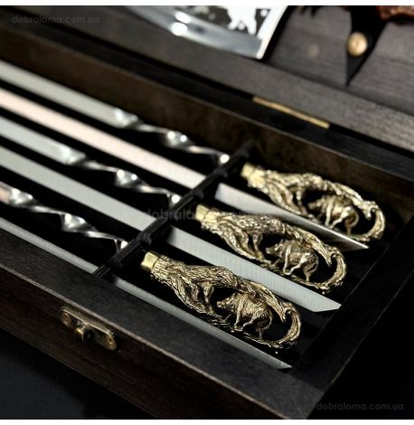 Набір для шашлику «Кабан  Max» (в дерев'яному кейсі)