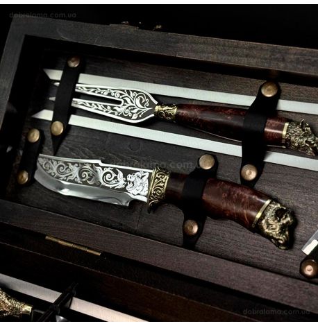 Набір для шашлику «Кабан  Max» (в дерев'яному кейсі)